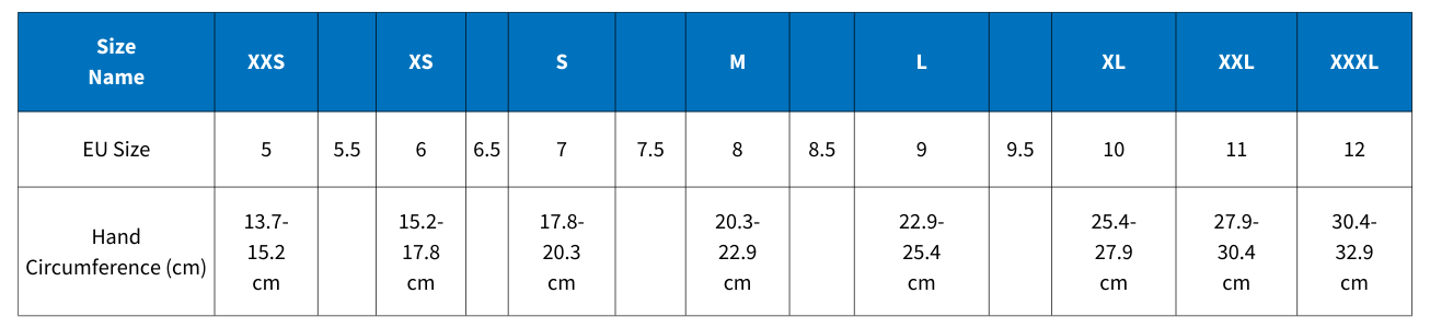 Henry Schein gloves size chart