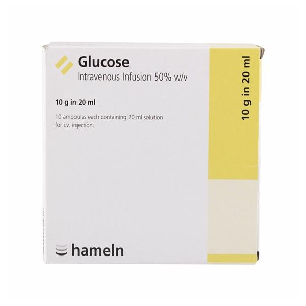 Glucose Injection 50% 20ml Ampule 10pk