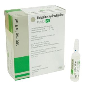 Lidocaine Hydrochloride 2% 100mg/5ml 10pk