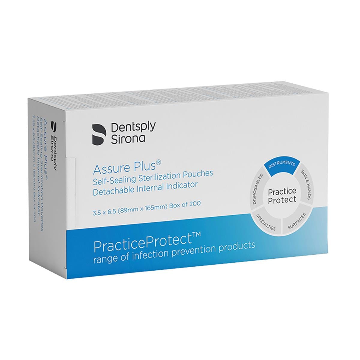 Assure Sterilisation Pouches 83 x 165mm 200pk