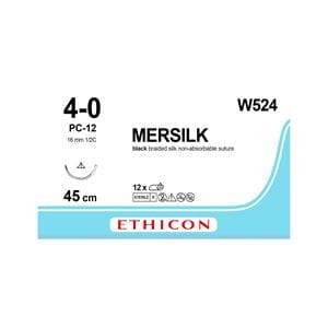 Ethicon Sutures Ethilon 4/0 1/2 Circle Conventional Cutting 16mm W524 12pk