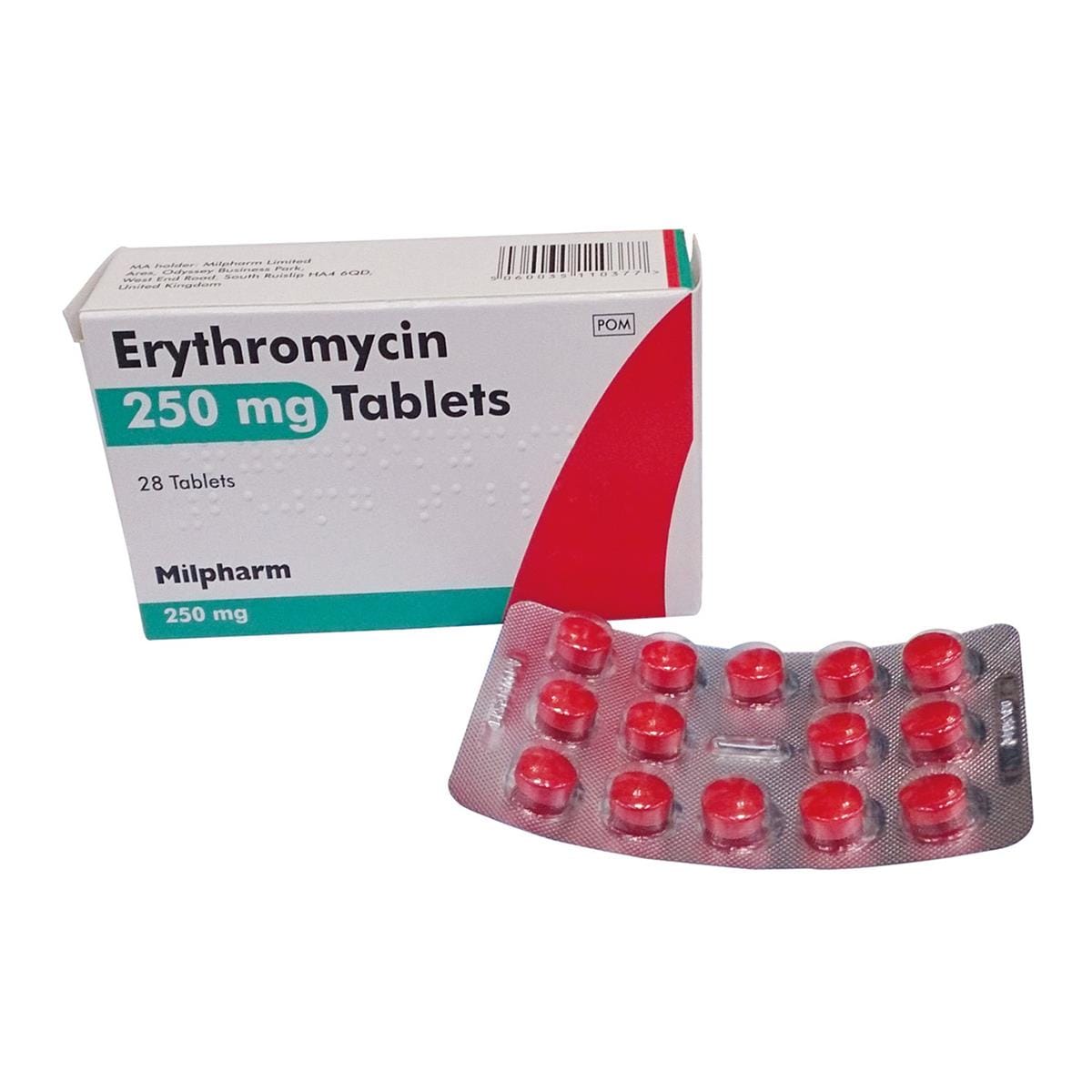 Erythromycin Tablets 250mg 28pk