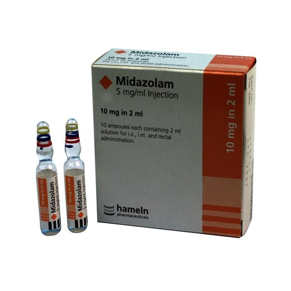 Midazolam Injection Ampoules 5mg/ml 10mg/2ml 10pk