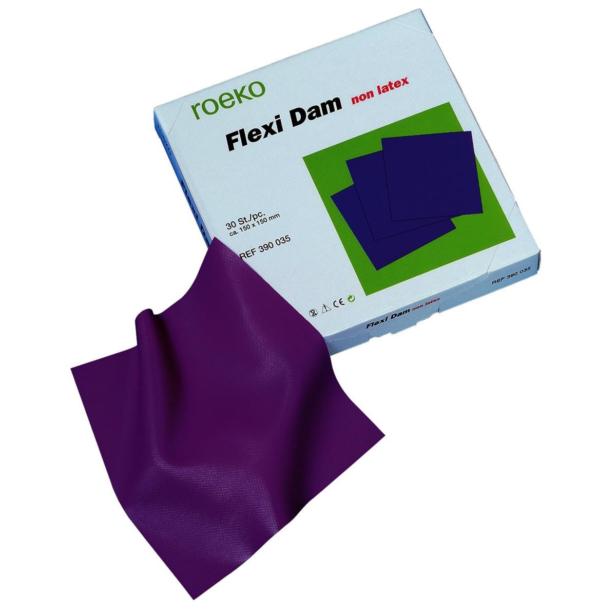 Flexidam Rubber Dam Latex Free 15x15cm 30pk