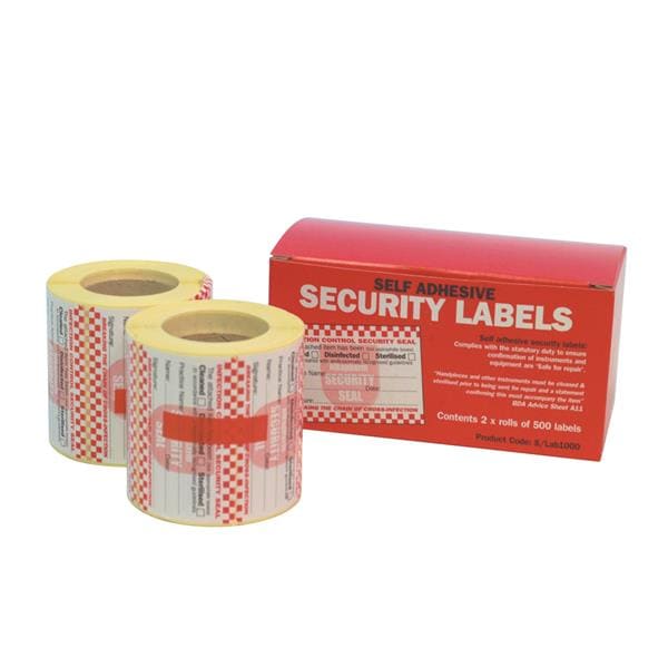 Alkapharm Security Label Roll 500 2pk