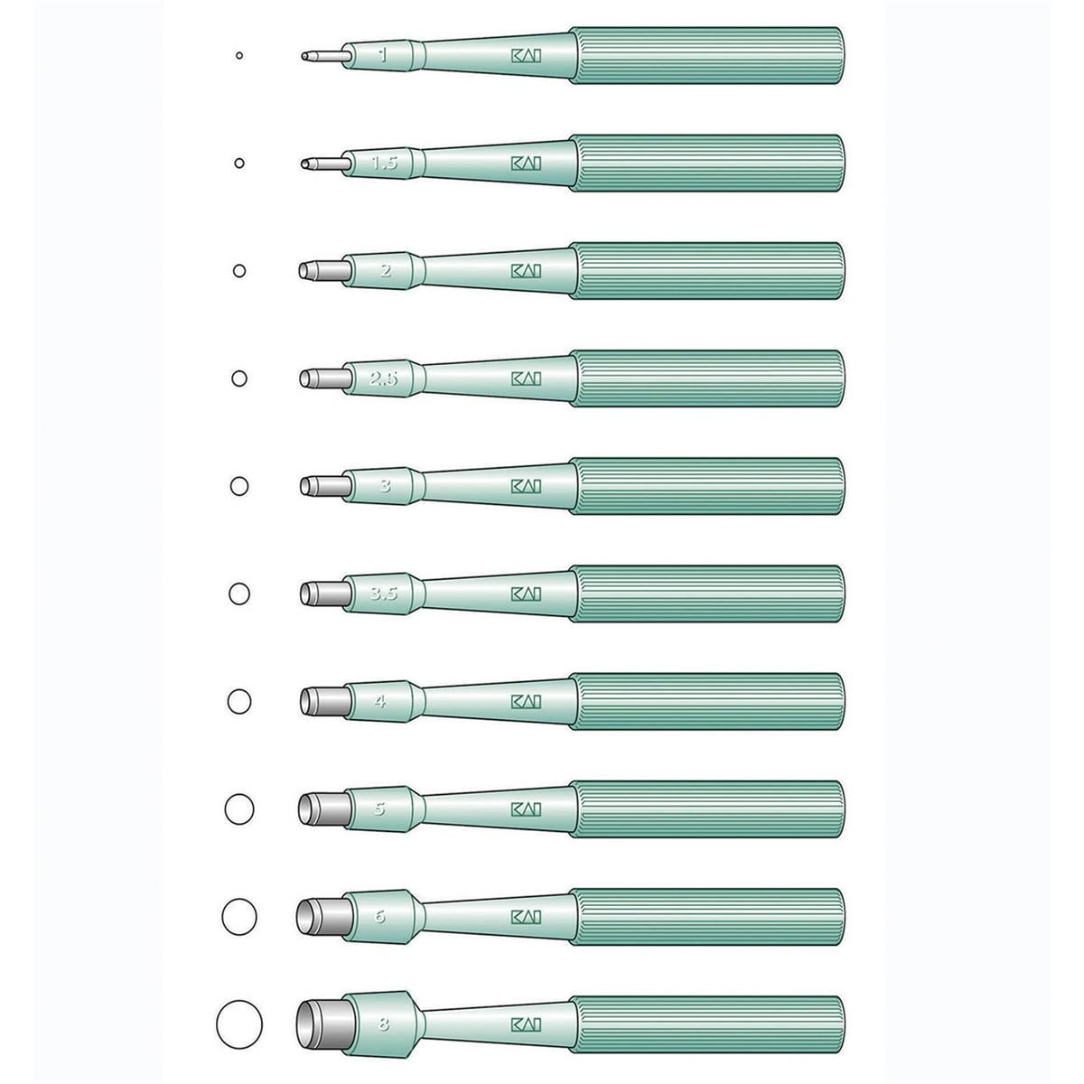 KAI Disposable Biopsy Punch 3mm 20pk