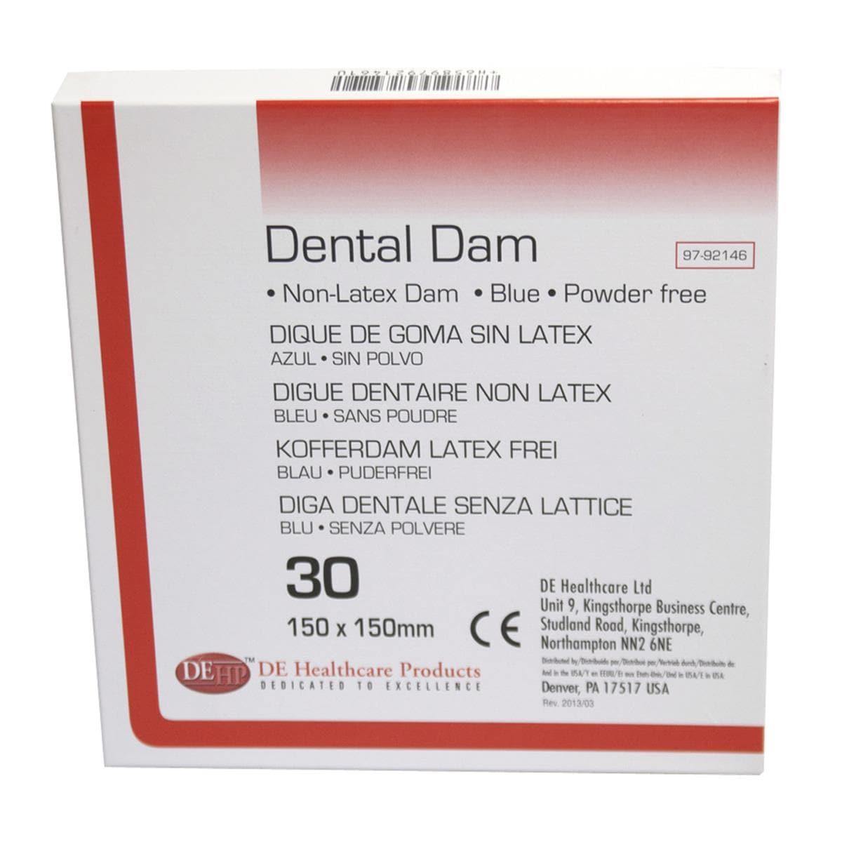 Dehp Dental Dam Non Latex 15x15cmx 0 5mm 30pk Henry Schein Dental