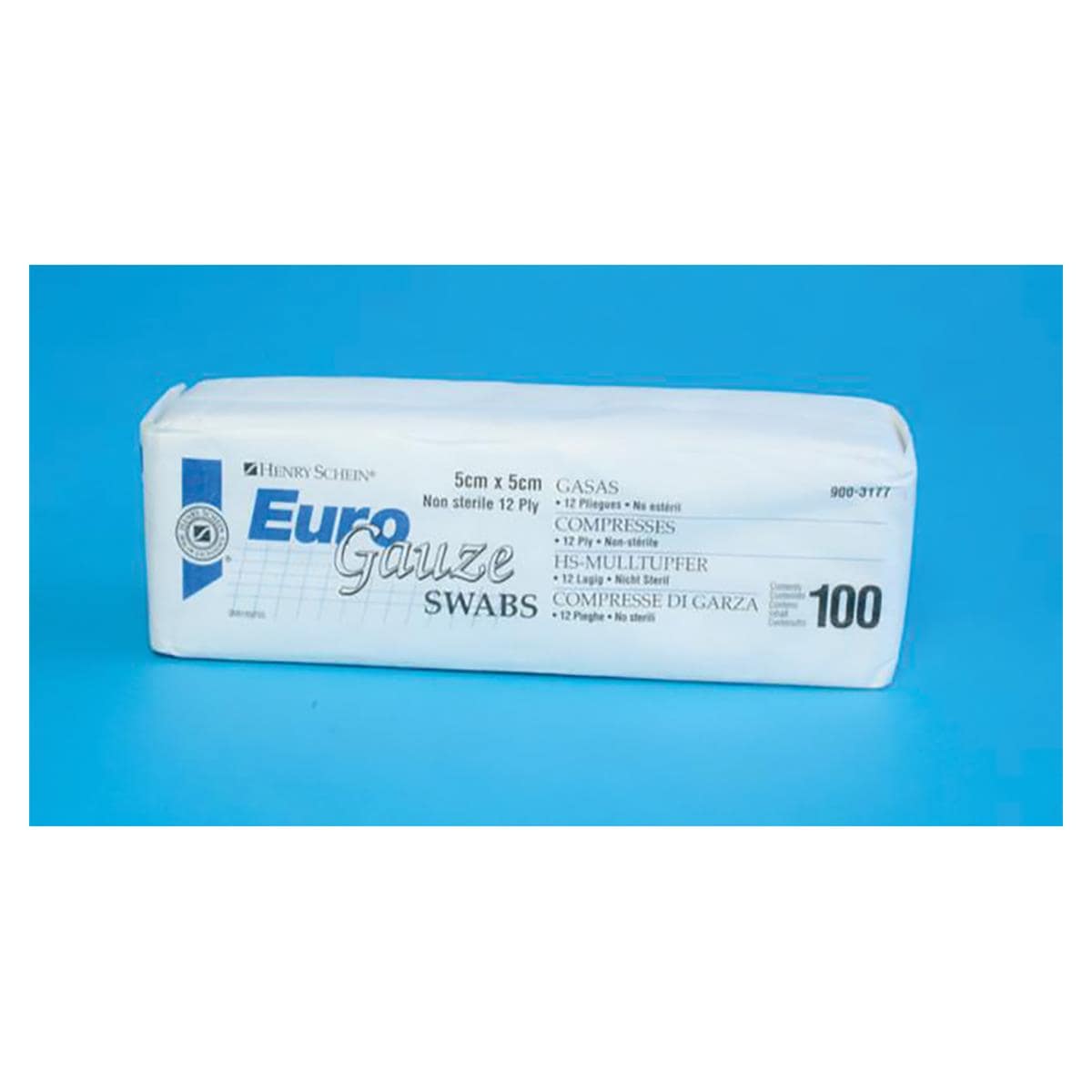 HS EuroGauze Swabs Non-Sterile 12-ply 5 x 5cm 100pk