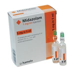 Midazolam Injection Ampoules 1mg/1ml 5mg/5ml 10pk