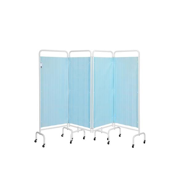 5 Panel Screen with Disposable Curtain Pastel Blue