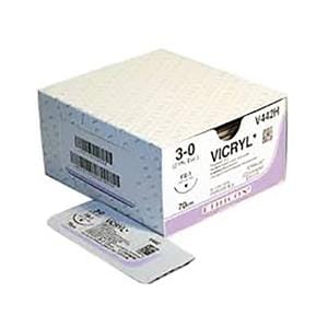 Vicryl Sutures Violet Coated 45cm 6-0 3/8 Circle Spatula SPAT-10 11mm W9760 12pk