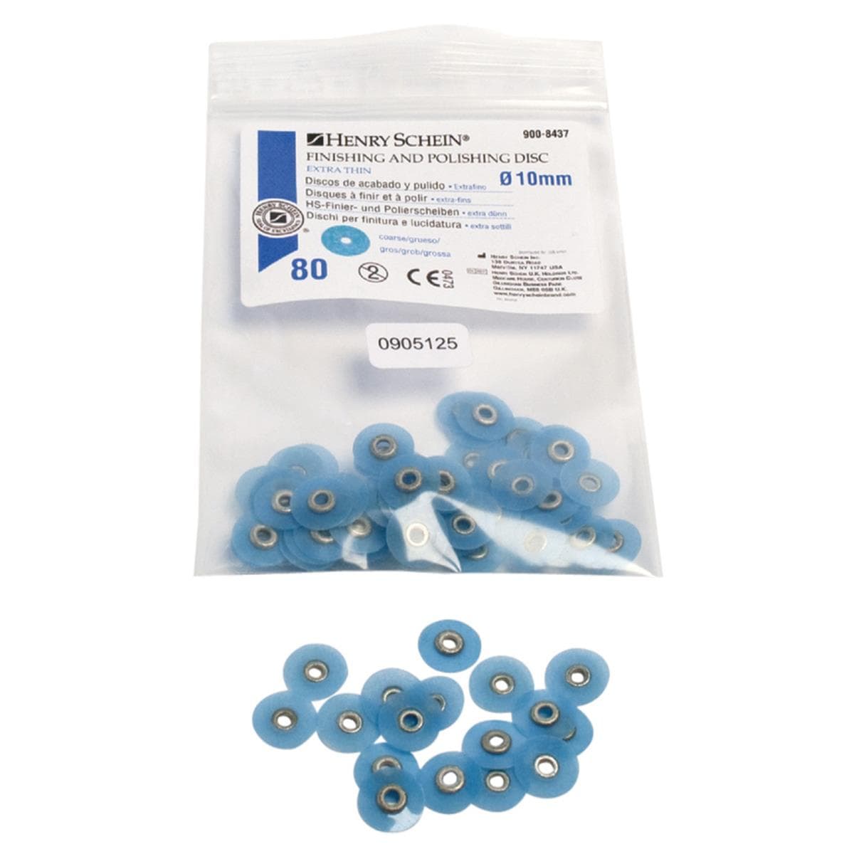 HS Finishing and Polishing Discs Extra Thin Refill 10mm Coarse 80pk