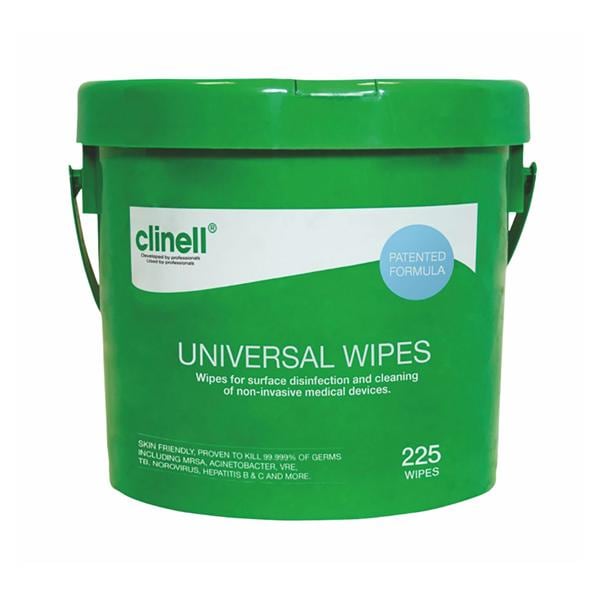 Clinell Universal Bucket Sanitising Wipes 225pk