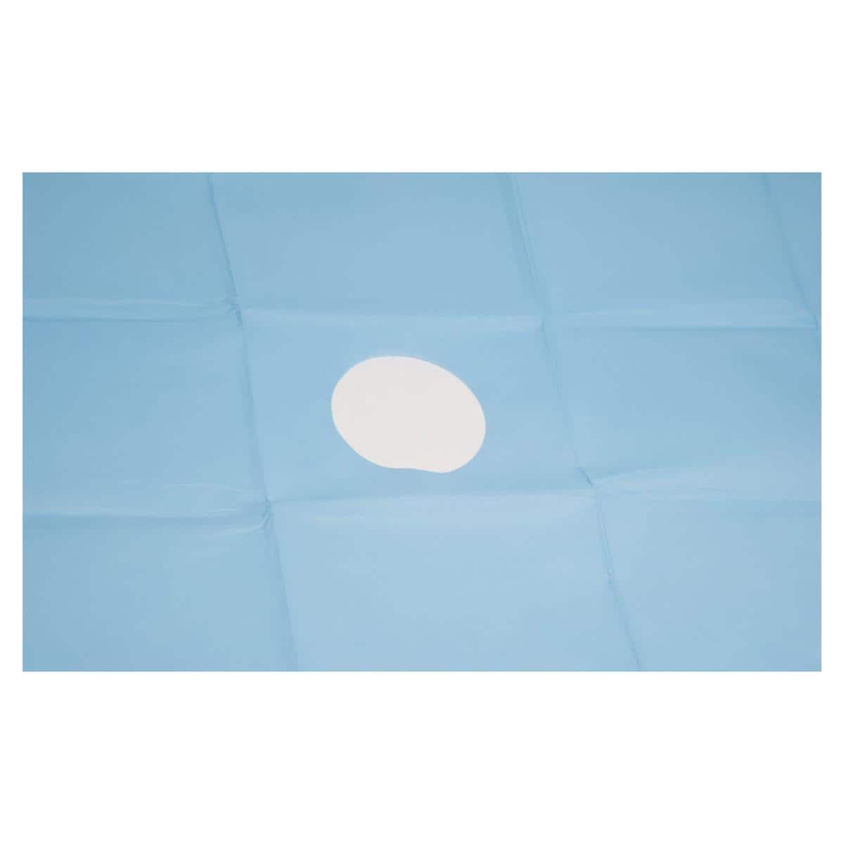 HS Surgical Non-Adhesive Fenestrated Drape 50x70cm Diameter 7cm Sterile Blue