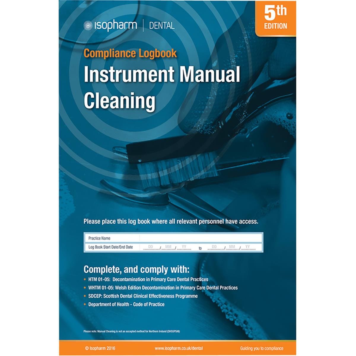 Manual Cleaning Compliance Logbook