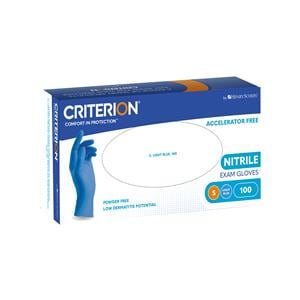 Criterion Gloves Nitrile Accelerator-Free Powder-Free Blue Small 100pk