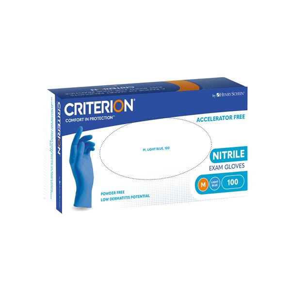 Criterion Gloves Nitrile Accelerator-Free Powder-Free Blue Medium 100pk