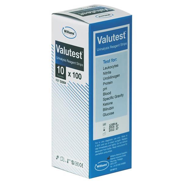 Valutest 10 Parameter Reagent Strips 100pk