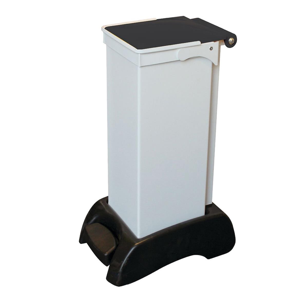 Metal Sack Holder 23L White/Black Plastic Lid