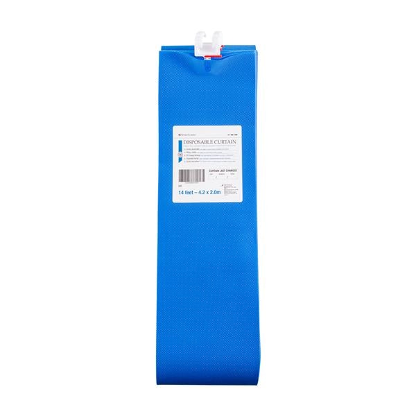 HS Disposable Curtains (W)4.2 x (L)2m Blue With U-Shape Hook