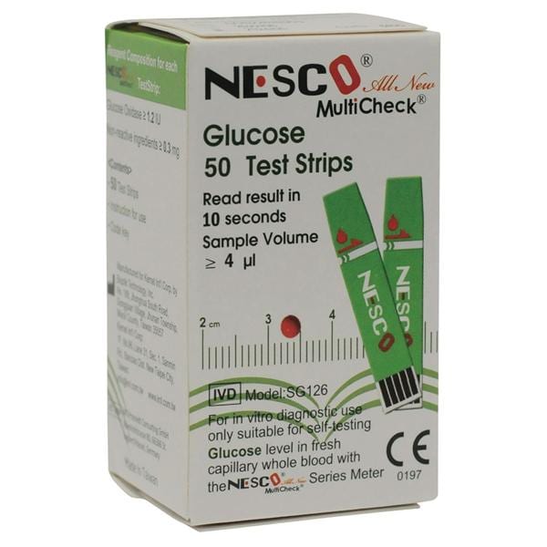 Nesco Pro Multicheck Blood Glucose Strips 50pk