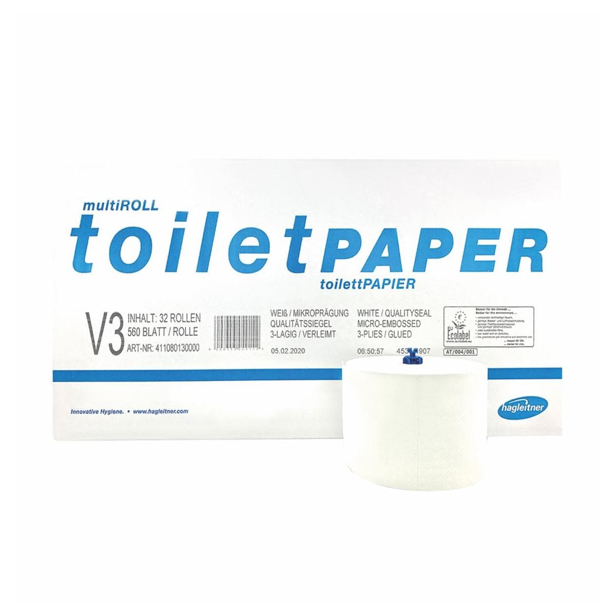 MultiRoll XIBU Toilet Tissue 3-Ply Recycled White Roll 32pk