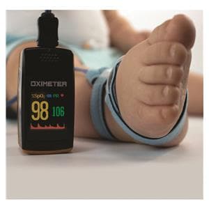 Creative PC-60E Finger Pulse Oximeter with Additional Neonatal / Infant Foot Velcro Wrap Sensor