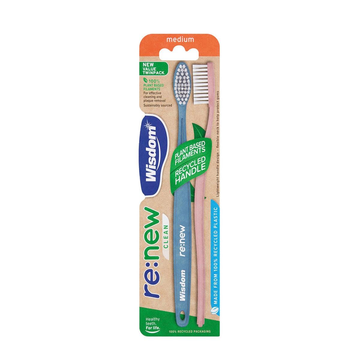 re:new Clean Toothbrush Medium 2pk x 6