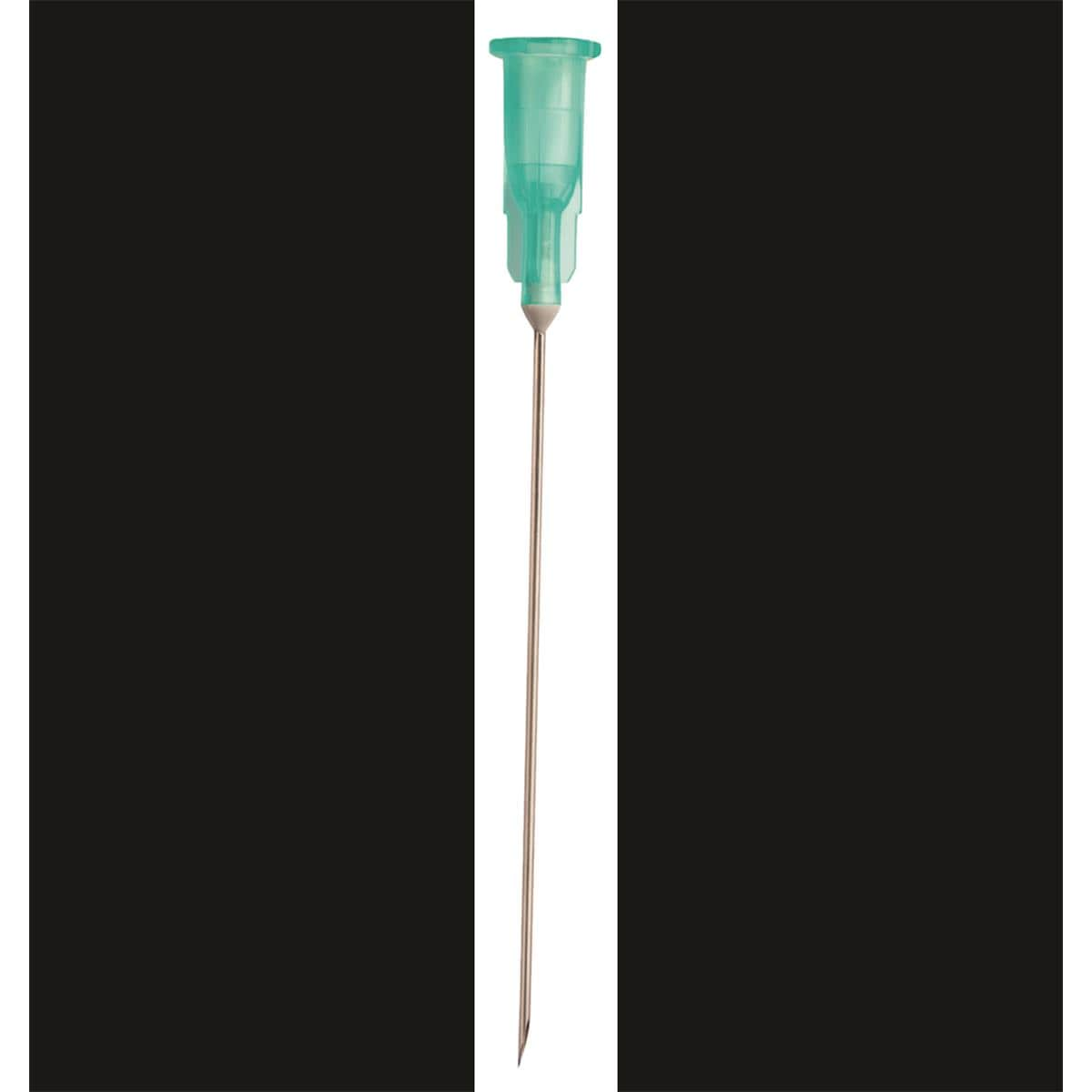 Agani Needle Hypodermic 21G x 38mm Green 100pk