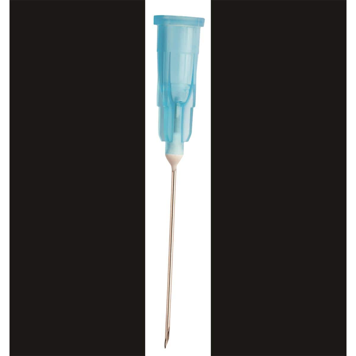 Agani Needle Hypodermic 23G x 16mm Blue 100pk