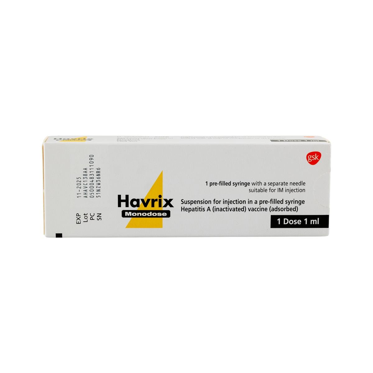 Havrix Monodose (Hep A) 1ml PFS  