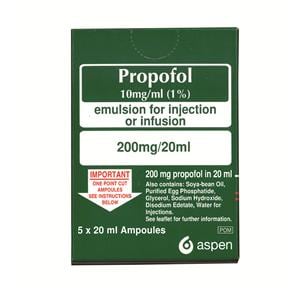 Propofol Emulsion Injection Ampoule 200mg/20ml 5pk