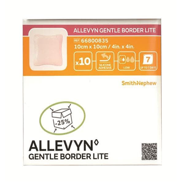 Allevyn Gentle Border Lite Dressing  10 x 10cm 10pk