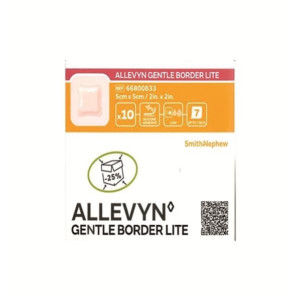 Allevyn Gentle Border Lite Dressing 5 x 5cm 10pk