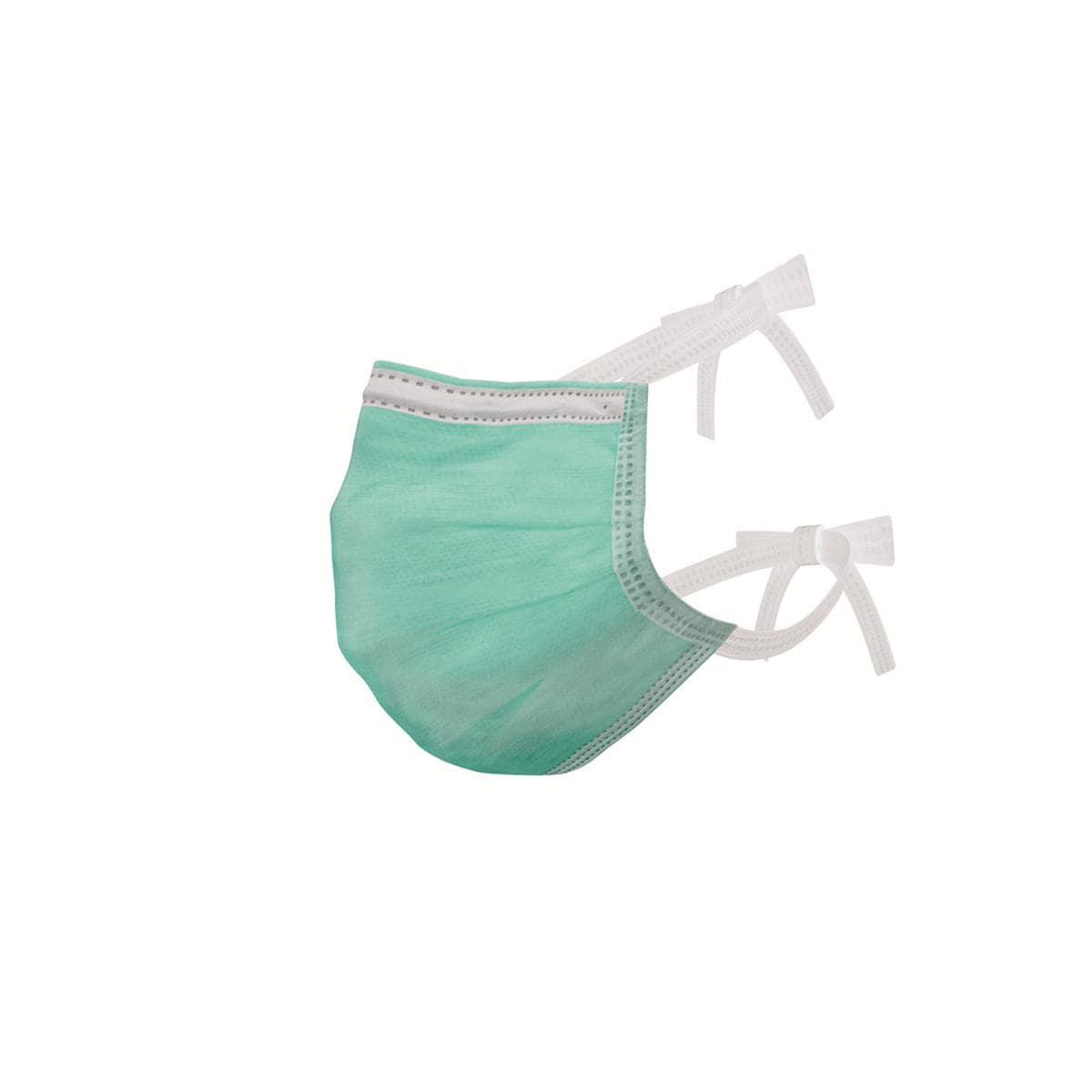 DEHP Tie-On Face Mask Green 50pk