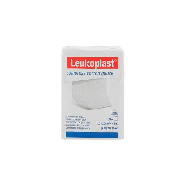 Leukoplast Compress Gauze 12-ply 10 x 10cm Green 100pk