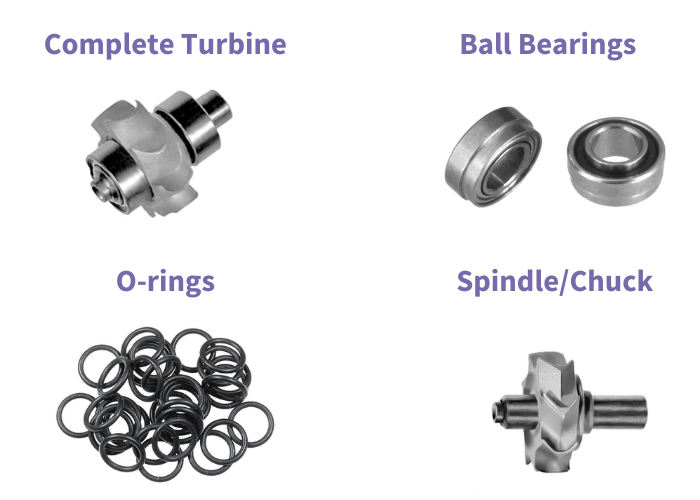 Dental handpiece components